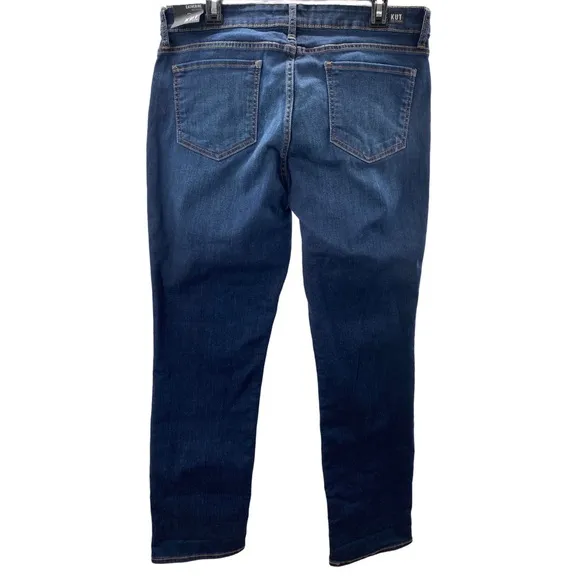 Kut from the Kloth Catherine Mid-Rise Boyfriend Dark Blue Jeans Size 14 NWT