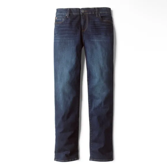 Kut from the Kloth Catherine Mid-Rise Boyfriend Dark Blue Jeans Size 14 NWT