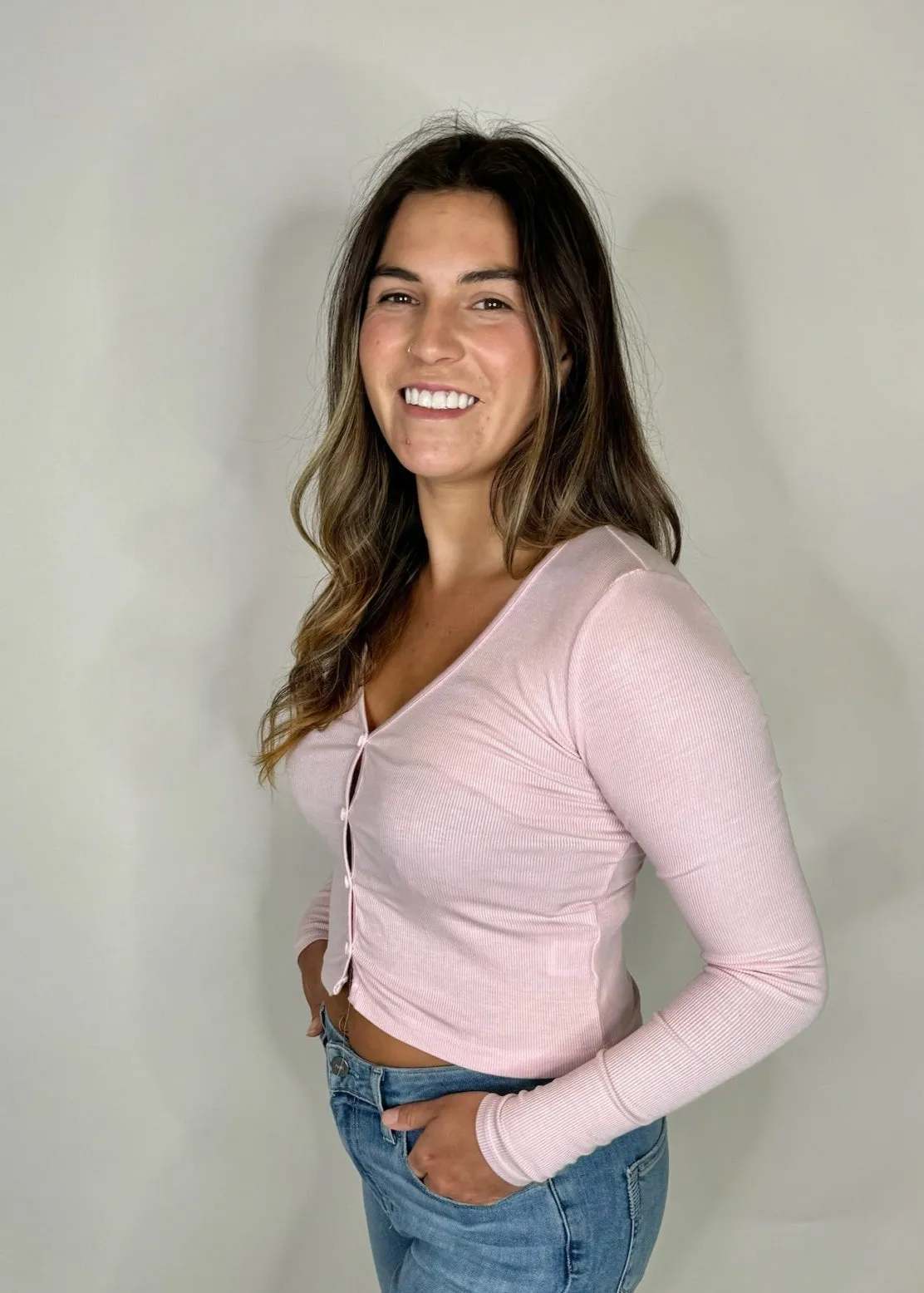 LA Made Sweet "V" Cardi