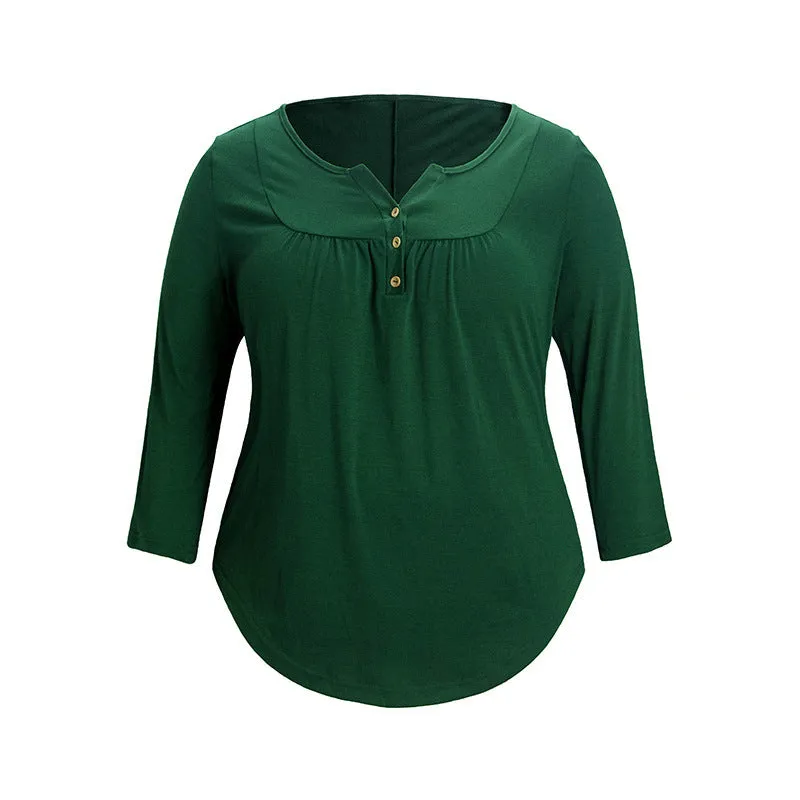 Large Size Loose Casual Classic Knit Long Sleeve Top