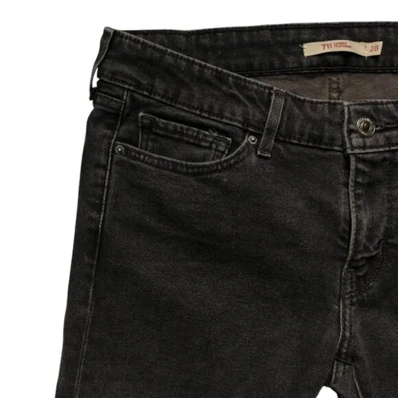 Levi’s 711 Skinny Size 28 Charcoal Color Jeans