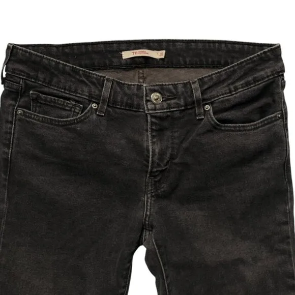 Levi’s 711 Skinny Size 28 Charcoal Color Jeans