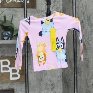 Licensed Character Girls Bluey Long Sleeve Pajama Top QF071GLLKL Pink 6