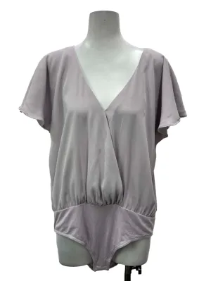 Light Purple V Bodysuit Top