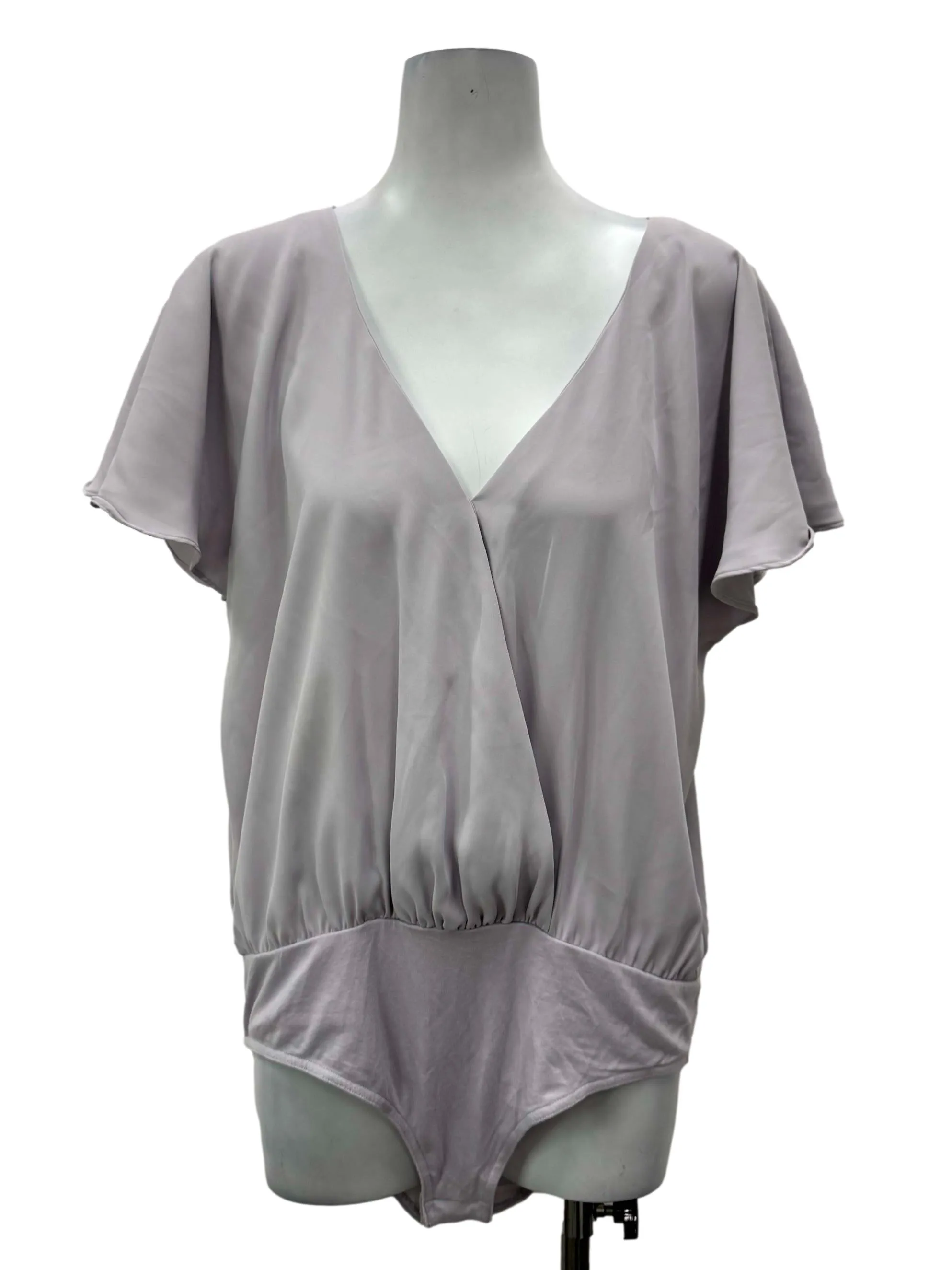 Light Purple V Bodysuit Top