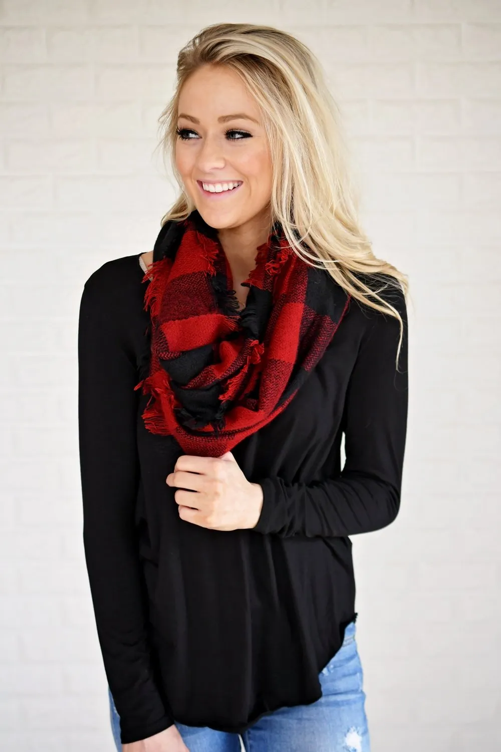 Long Sleeve V-Neck Top ~ Black