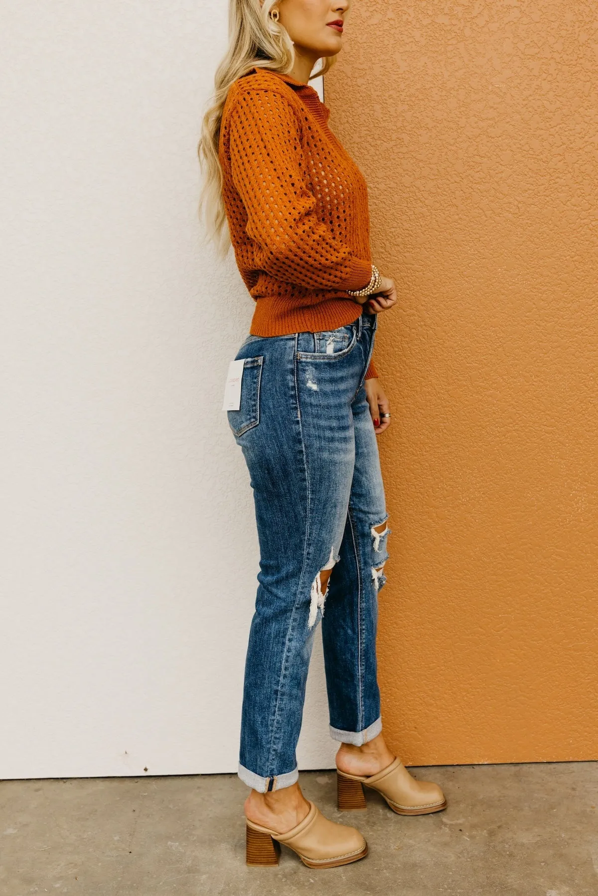 Lovervet by Vervet Denim | The Sandra Distressed Boyfriend Denim