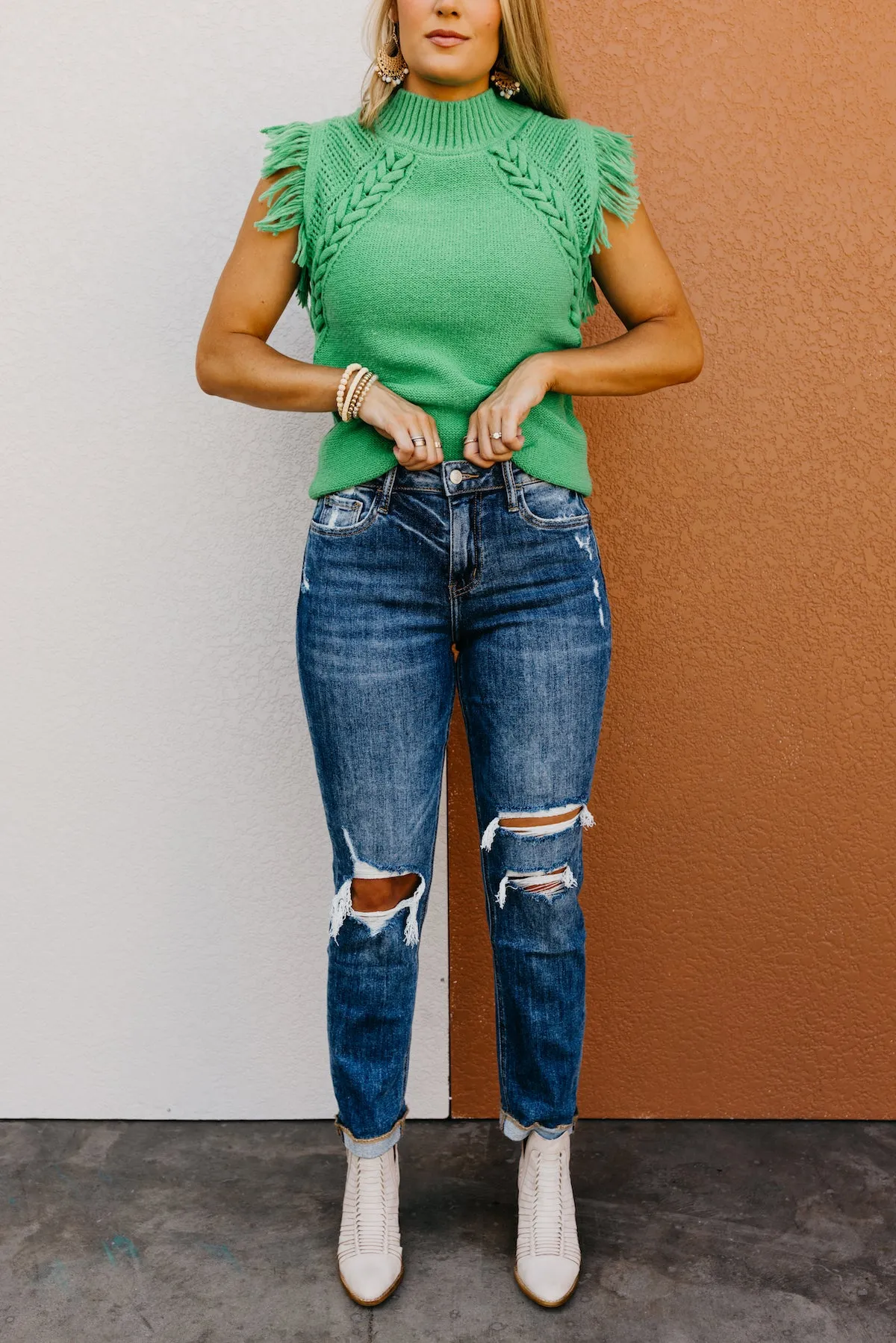 Lovervet by Vervet Denim | The Sandra Distressed Boyfriend Denim