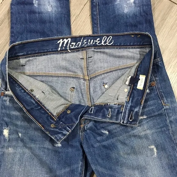 Madewell Distressed Button Fly Boyfriend Jeans