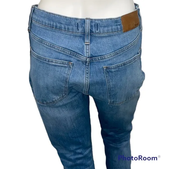 Madewell High Rise Slim Crop Boyjean Dover Wash Raw Hemmed Edition - Size 29