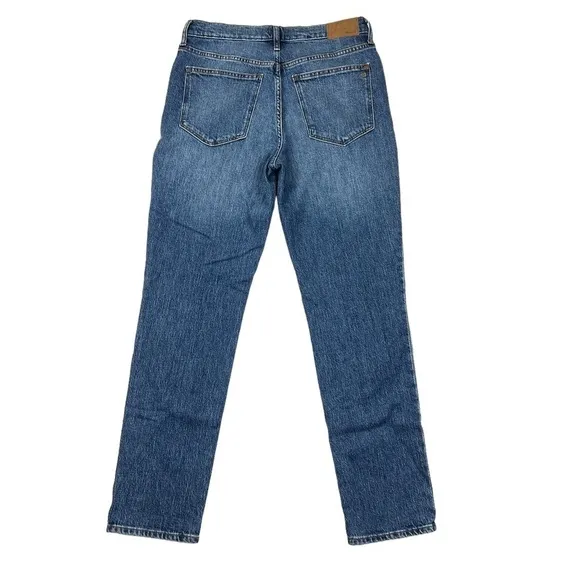 Madewell Medium Talford Wash Slouchy Mid Rise Straight Leg Slim Boyjean
