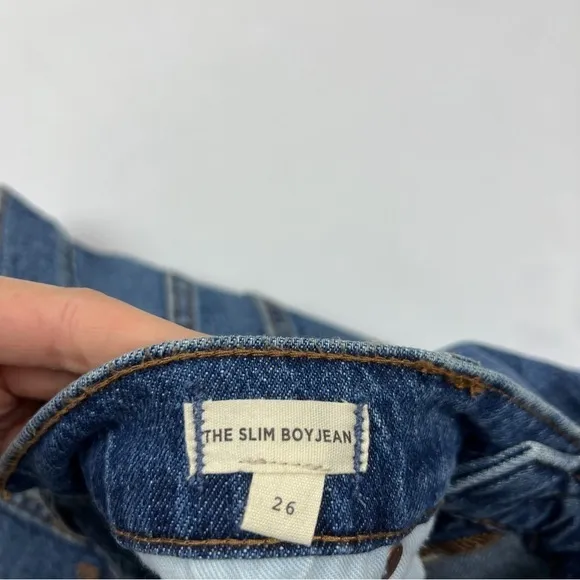 Madewell Medium Talford Wash Slouchy Mid Rise Straight Leg Slim Boyjean