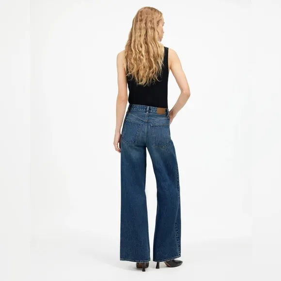Madewell Superwide Leg Jeans in Concho Wash Size 30