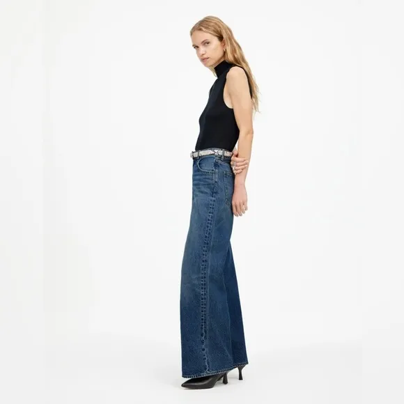 Madewell Superwide Leg Jeans in Concho Wash Size 30
