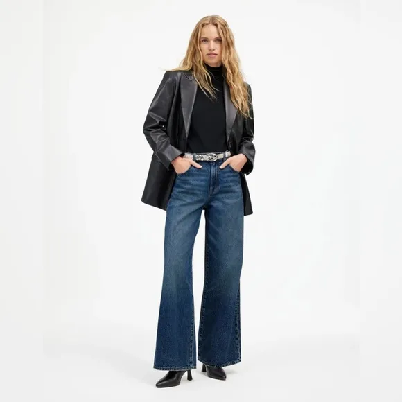 Madewell Superwide Leg Jeans in Concho Wash Size 30