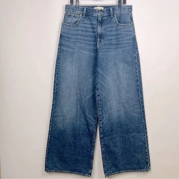 Madewell Superwide Leg Jeans in Concho Wash Size 30