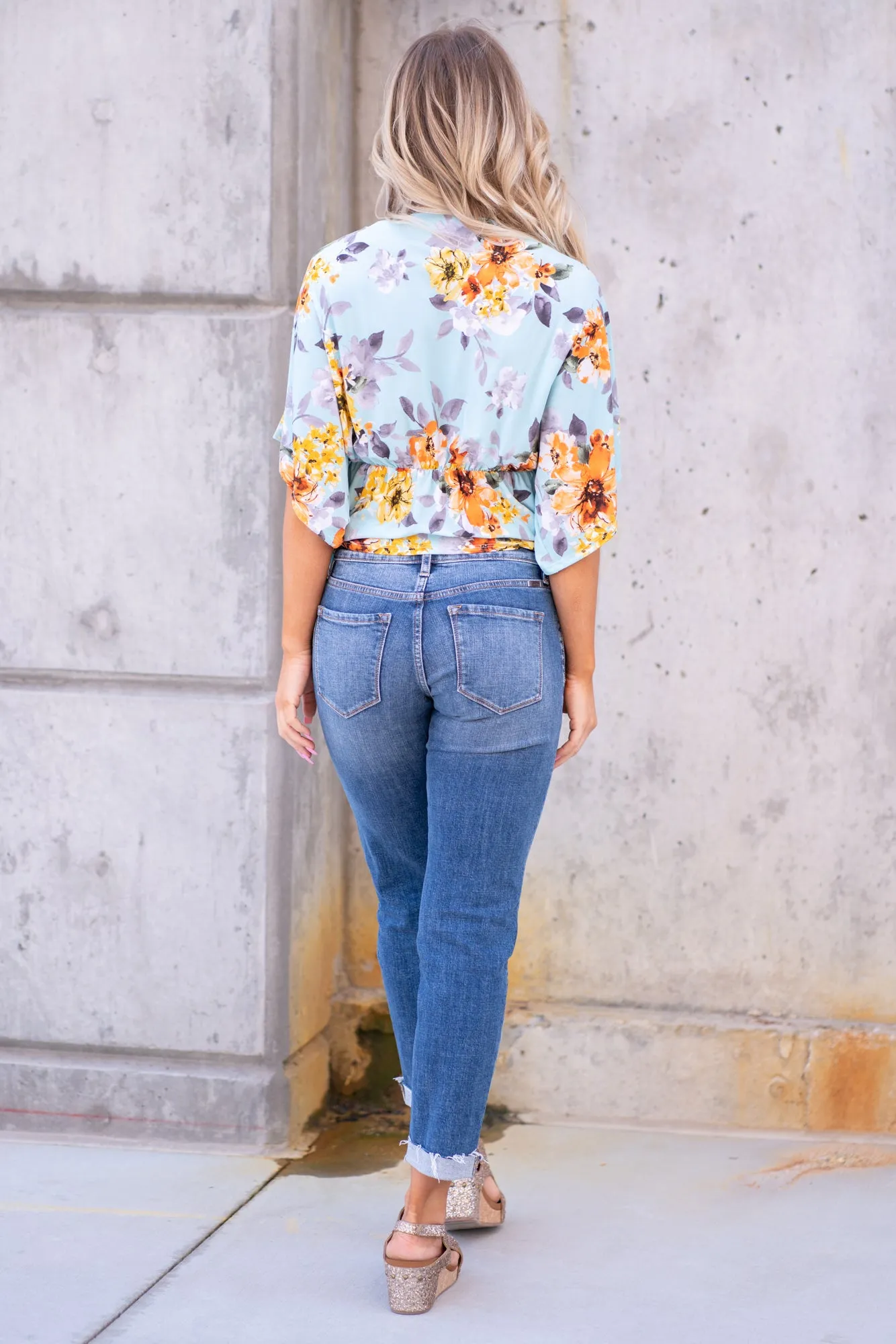 Madison Mid Rise Denim Patch Boyfriend