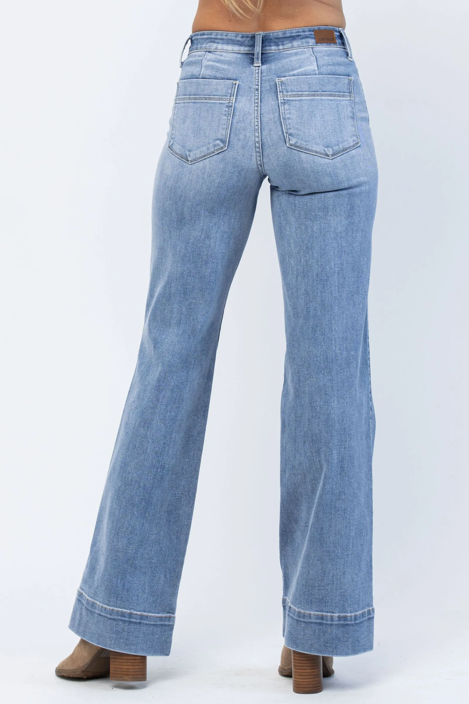 Make Them Stare Judy Blue Wide Leg Jeans
