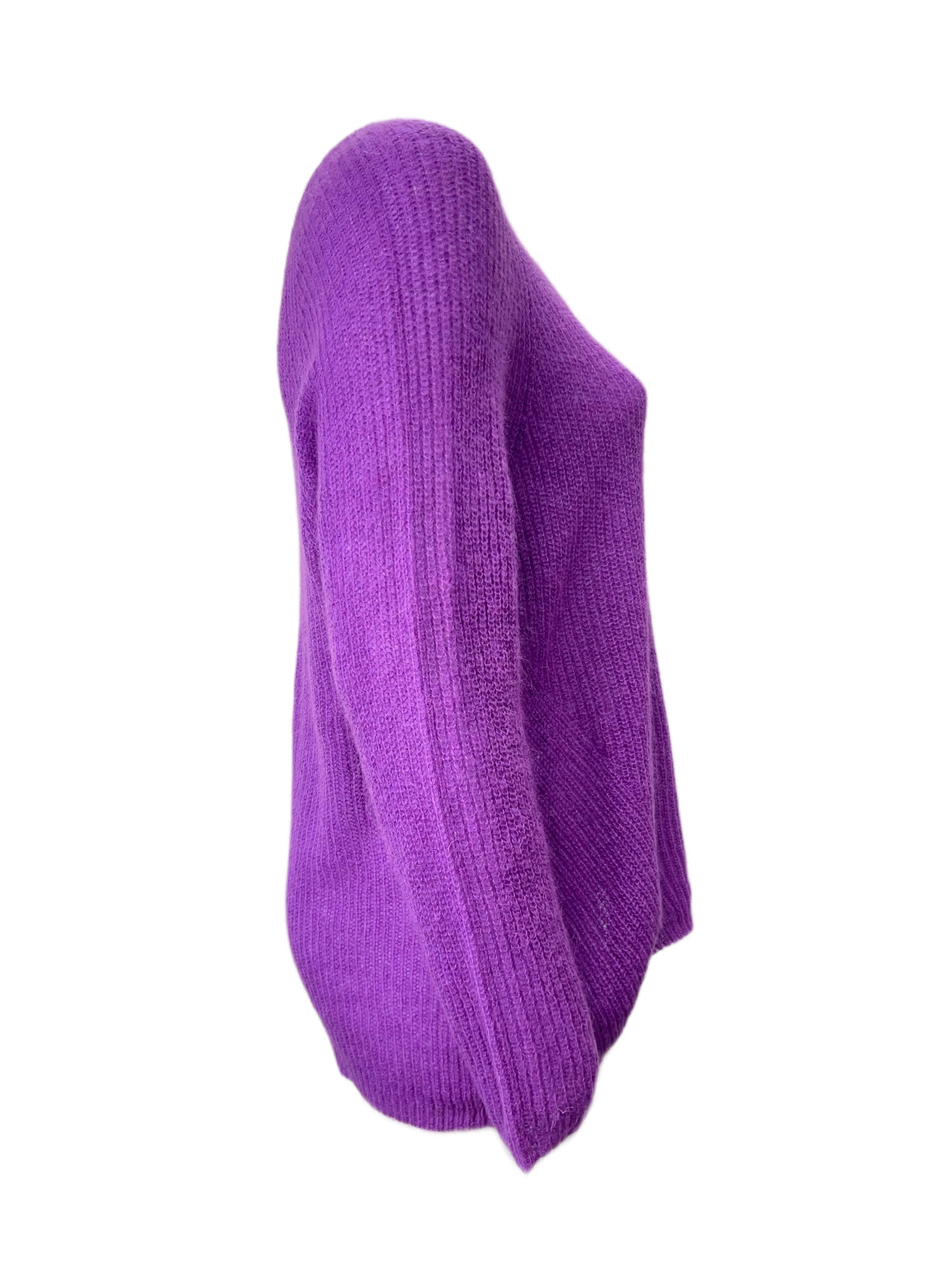 Marina Rinaldi Women's Purple Alzato Knitted Pullover Sweater NWT