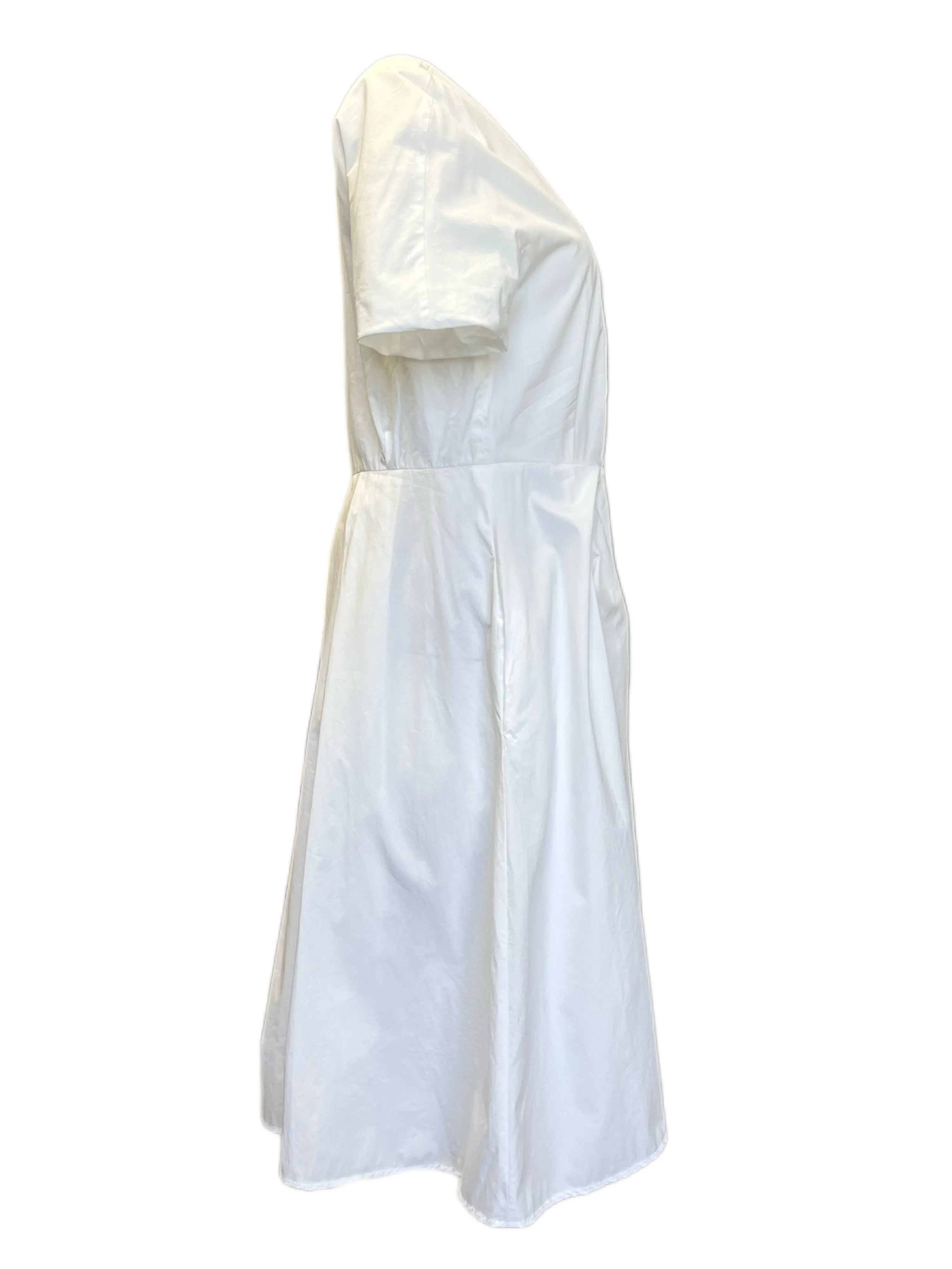 Max Mara Women's White Agre Shift Dress Size 10 NWT