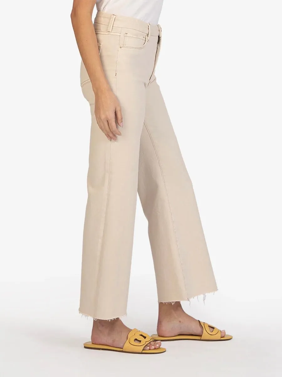 Meg High Rise Wide Leg Jean - Ecru FINAL SALE
