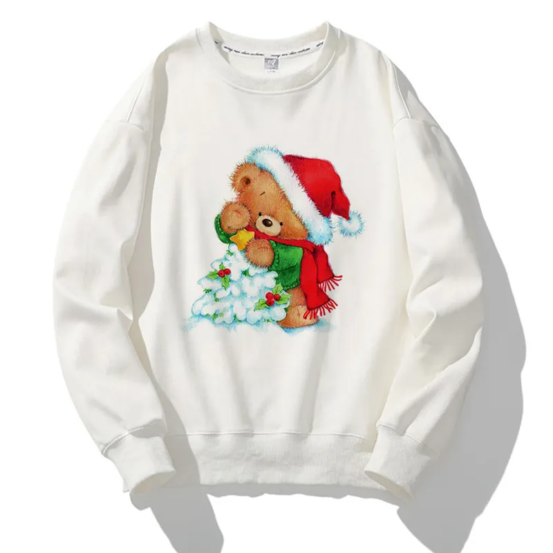 Merry Christmas O-Neck White Sweater Q