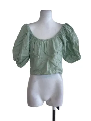 Mint Puffy Sleeve Top