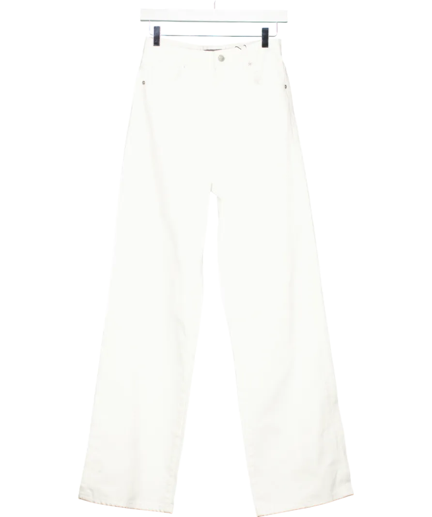 Mint Velvet Cream Workable Wide Jeans UK 8