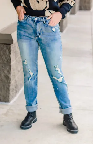 My Hot Boyfriend Distressed Judy Blue Jeans