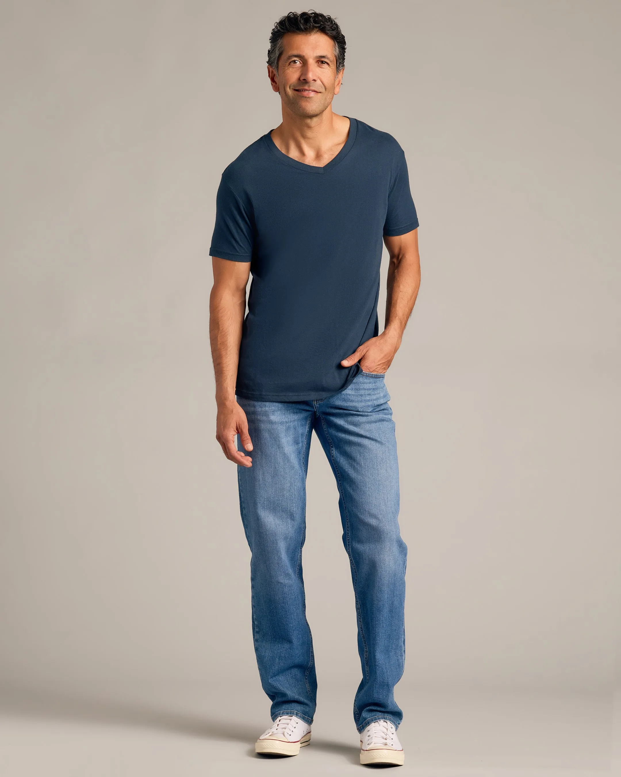 Navy V-Neck Tee