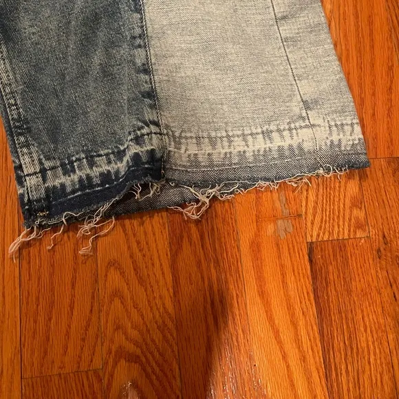 New GAP Women’s Denim Two-Tone High Rise Wide Leg Jeans SZ 10/30R