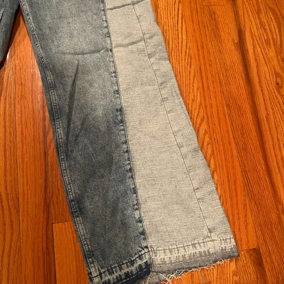 New GAP Women’s Denim Two-Tone High Rise Wide Leg Jeans SZ 10/30R