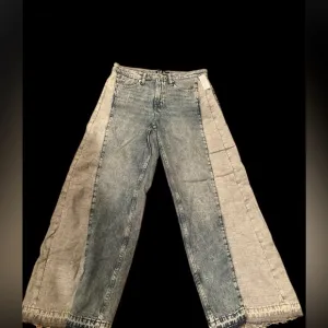New GAP Women’s Denim Two-Tone High Rise Wide Leg Jeans SZ 10/30R