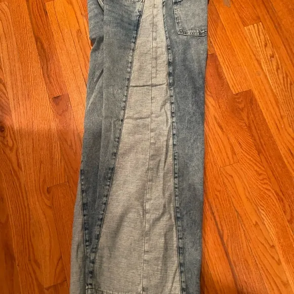 New GAP Women’s Denim Two-Tone High Rise Wide Leg Jeans SZ 10/30R