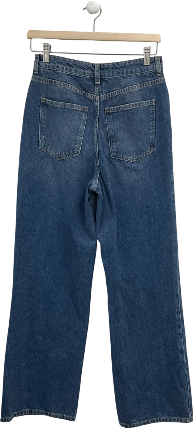 New Look Blue Adalberto High Waist Wide Leg Jeans UK 8
