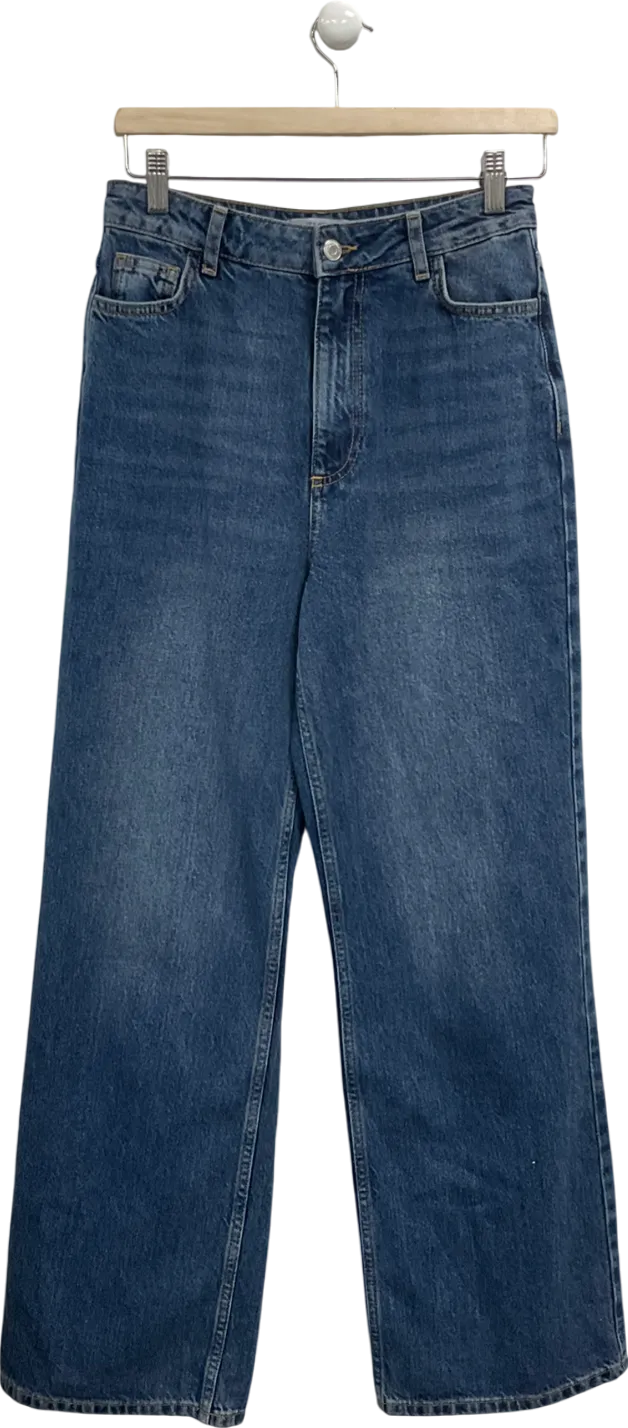 New Look Blue Adalberto High Waist Wide Leg Jeans UK 8