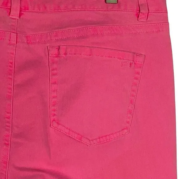 NWOT Vineyard Vines Highlighter Pink Jeans, Women's size 14, 5 pockets, 2P0149