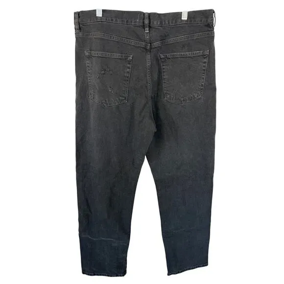 NWT Free People We the Free Boyfriend Bren Distressed Black Magic Jeans Women 31