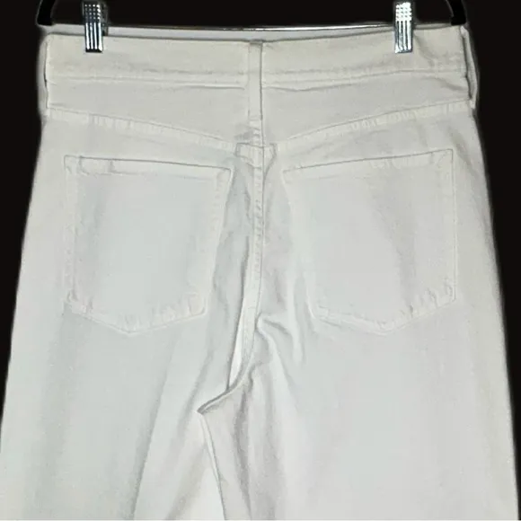 NWT J. Crew Wide-Leg Denim Trouser in White, High Rise, Wide Cuffs Sizes 30 &amp; 32