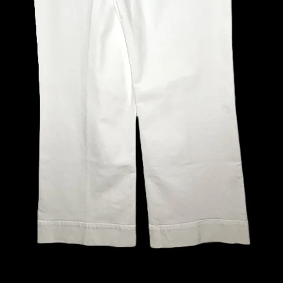 NWT J. Crew Wide-Leg Denim Trouser in White, High Rise, Wide Cuffs Sizes 30 &amp; 32