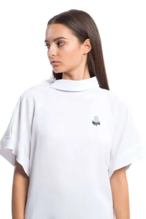 Ono White Big Sleeve Modern Polo