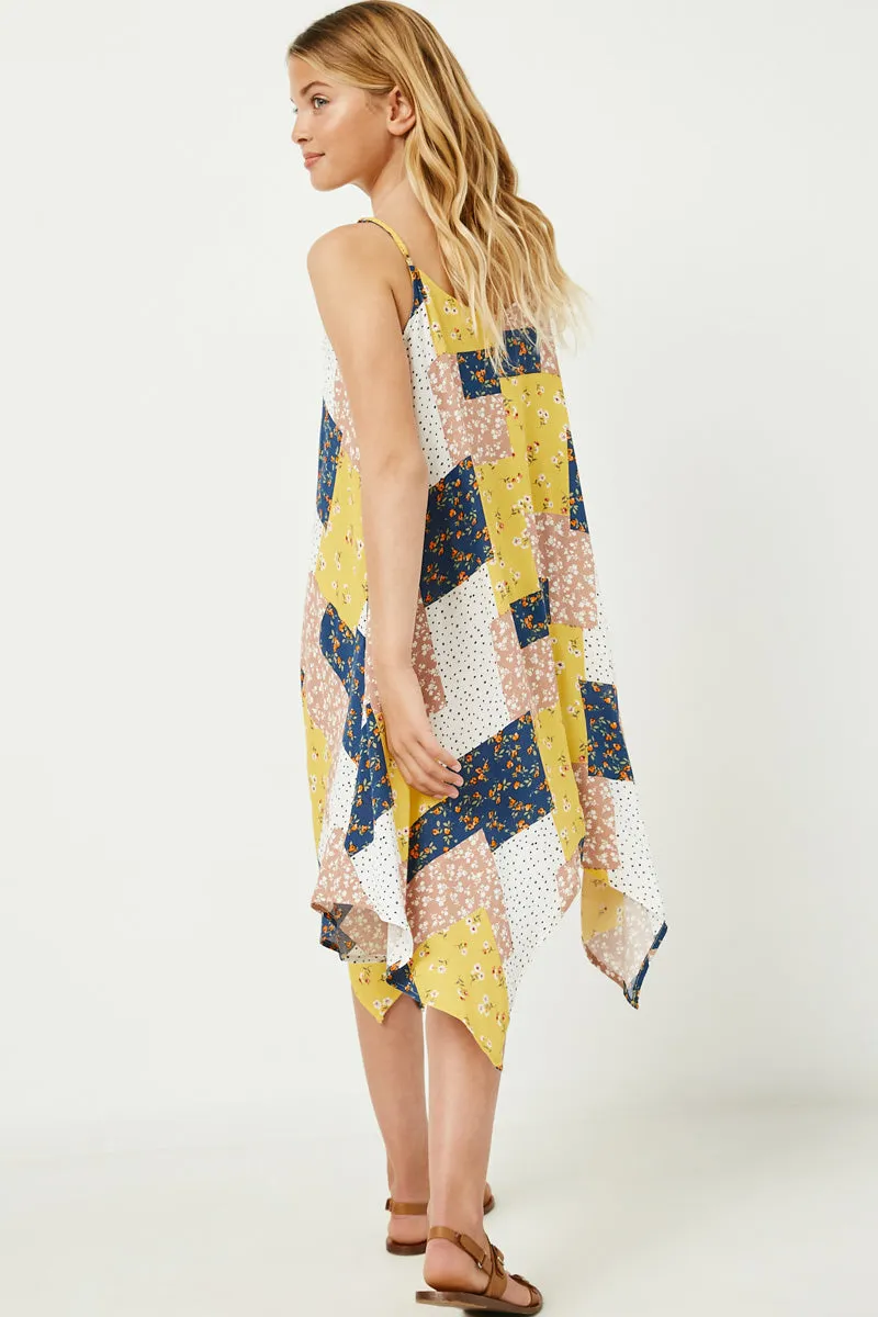 Patchwork Printed Dress