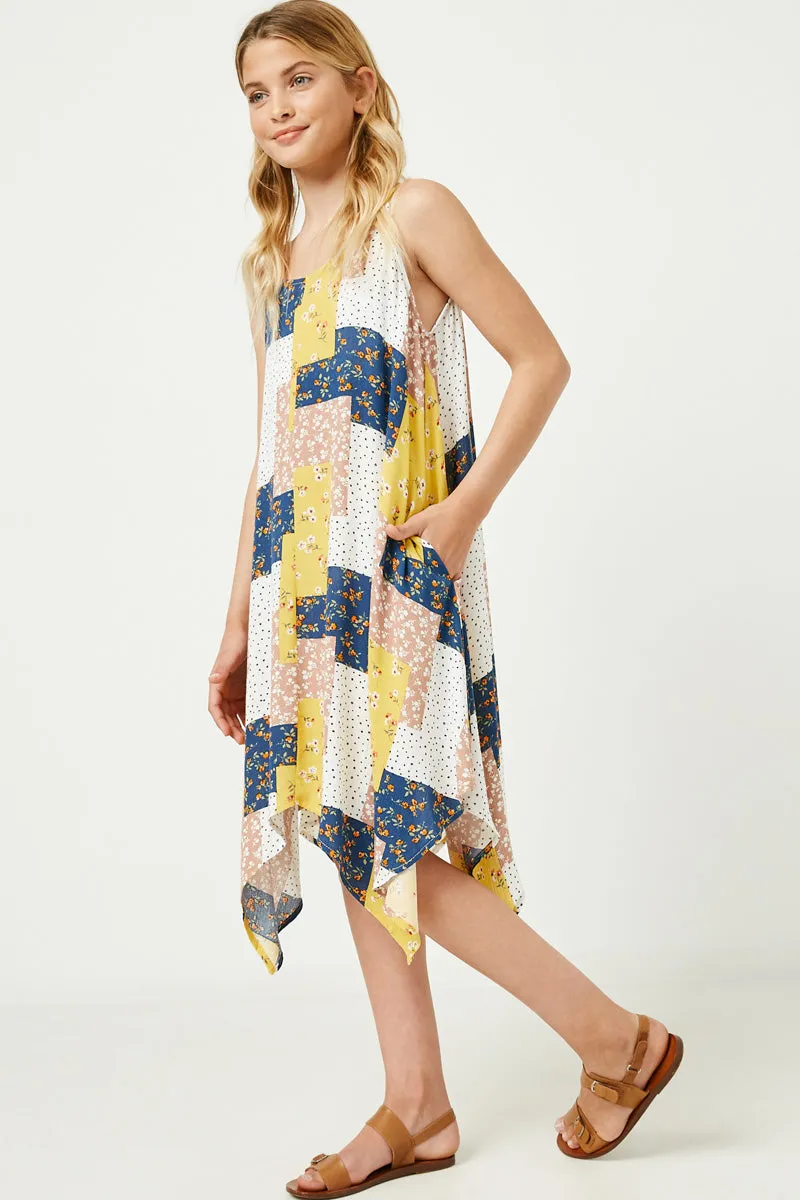 Patchwork Printed Dress