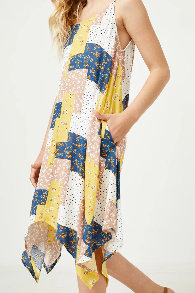 Patchwork Printed Dress