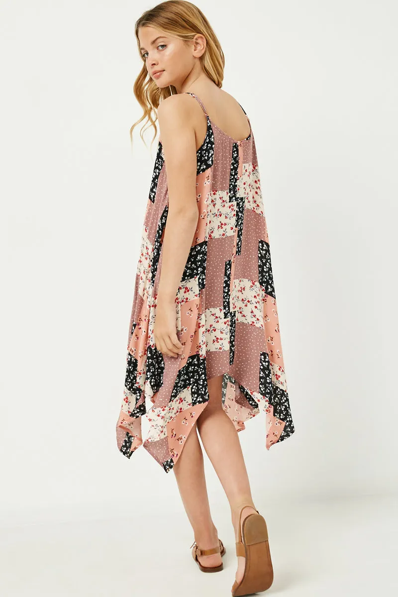Patchwork Printed Dress