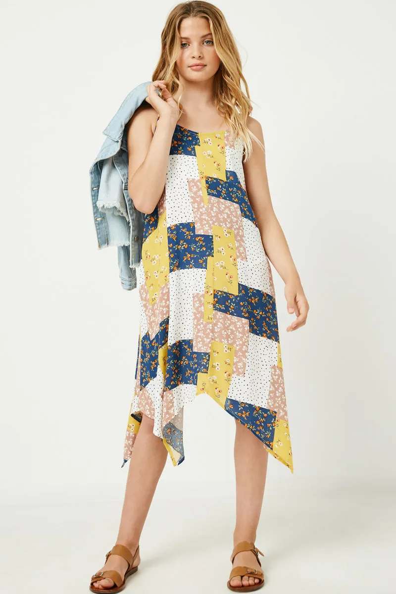 Patchwork Printed Dress