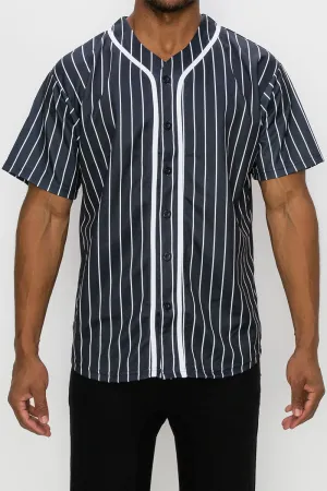 PIN STRIPED BASEBALL JERSEY