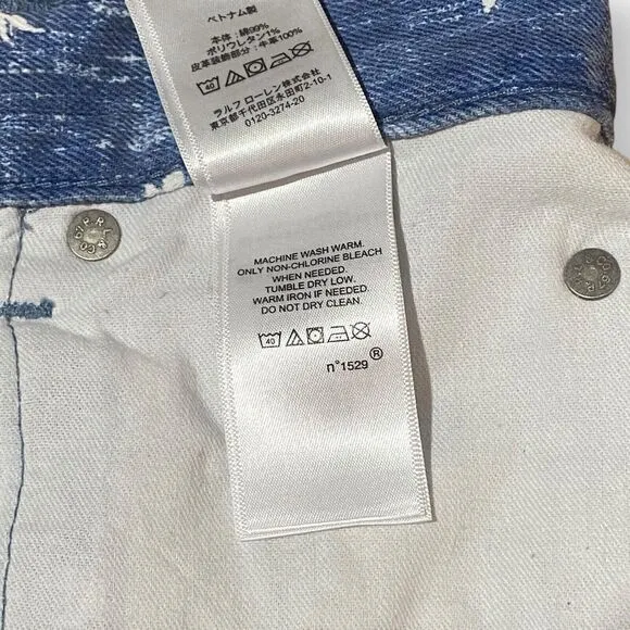 POLO RALPH LAUREN Women's Blue Callen High Rise Slim Jeans Size 27 Button Fly