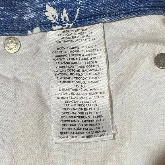 POLO RALPH LAUREN Women's Blue Callen High Rise Slim Jeans Size 27 Button Fly