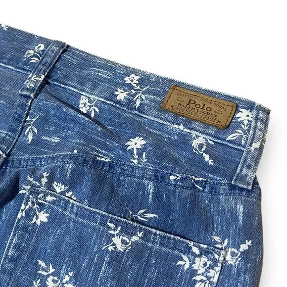 POLO RALPH LAUREN Women's Blue Callen High Rise Slim Jeans Size 27 Button Fly